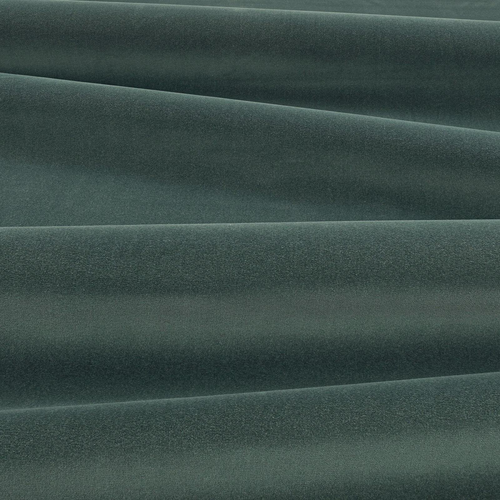 Deep muted teal plain velvet swatch with soft sheen across layered folds