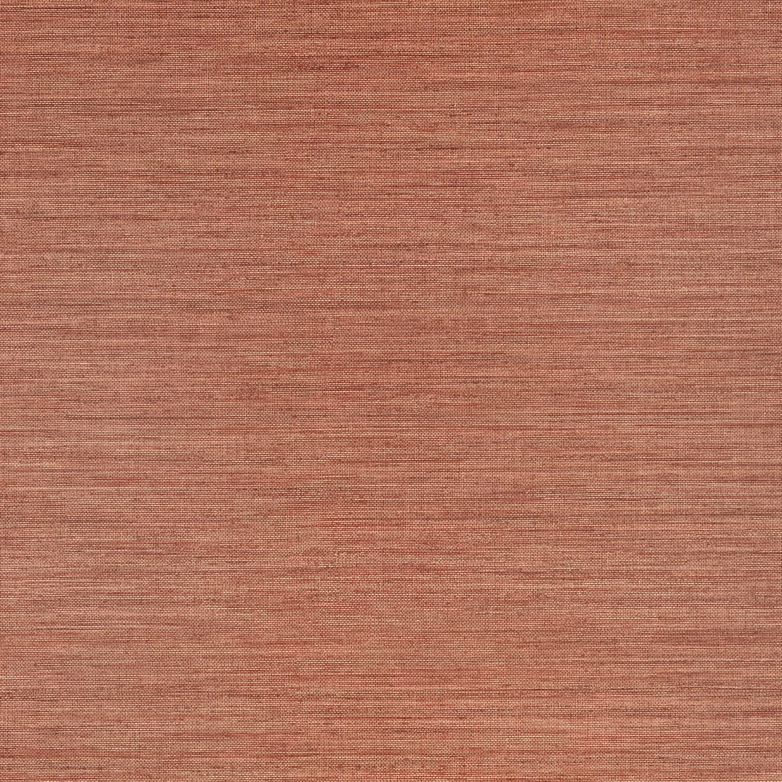 Warm russet terracotta wallcovering with fine horizontal embossed striations