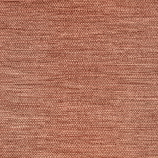 Warm russet terracotta wallcovering with fine horizontal embossed striations
