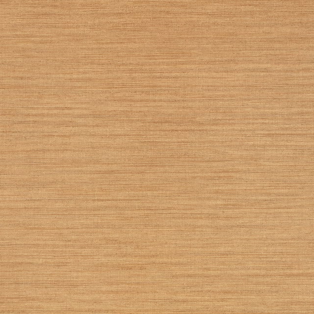 Warm spice-tan wallcovering with fine horizontal embossing and subtle caramel variation