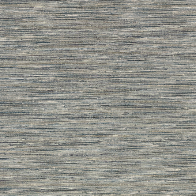 Cool blue-grey embossed wallpaper with fine horizontal striations and mottled texture