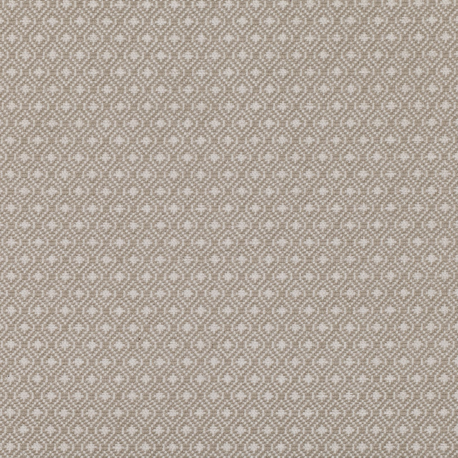 Warm clay taupe fabric with tiny pale cream diamond motifs and a fine woven texture