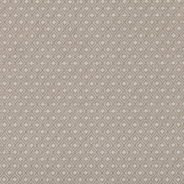 Warm clay taupe fabric with tiny pale cream diamond motifs and a fine woven texture