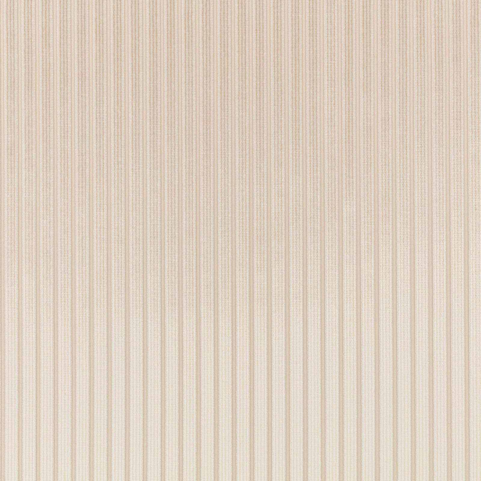 Warm ivory cream fabric with fine vertical beige striations and a softly ribbed woven texture