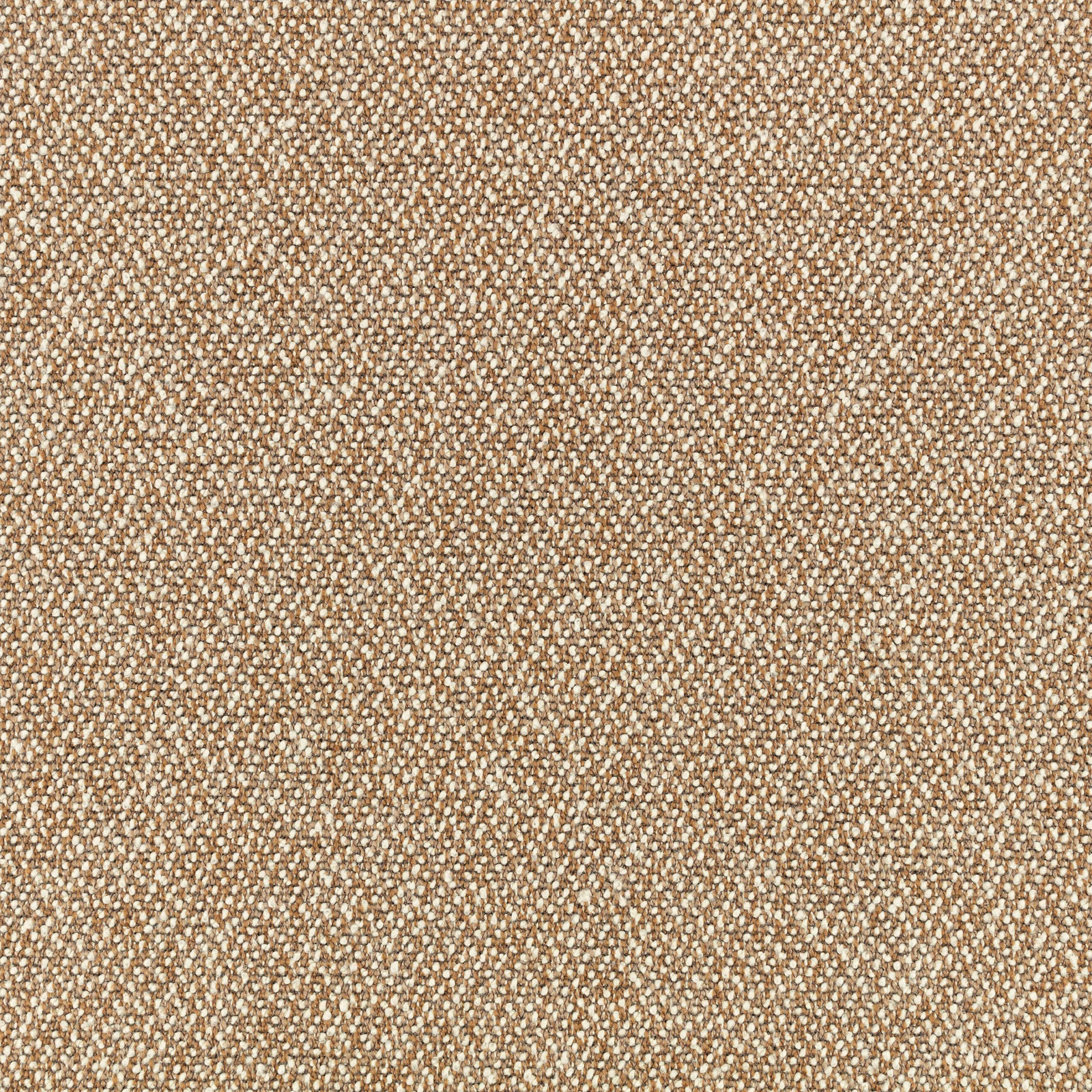Warm cinnamon woven swatch with cream flecks, brown accents and nubby texture