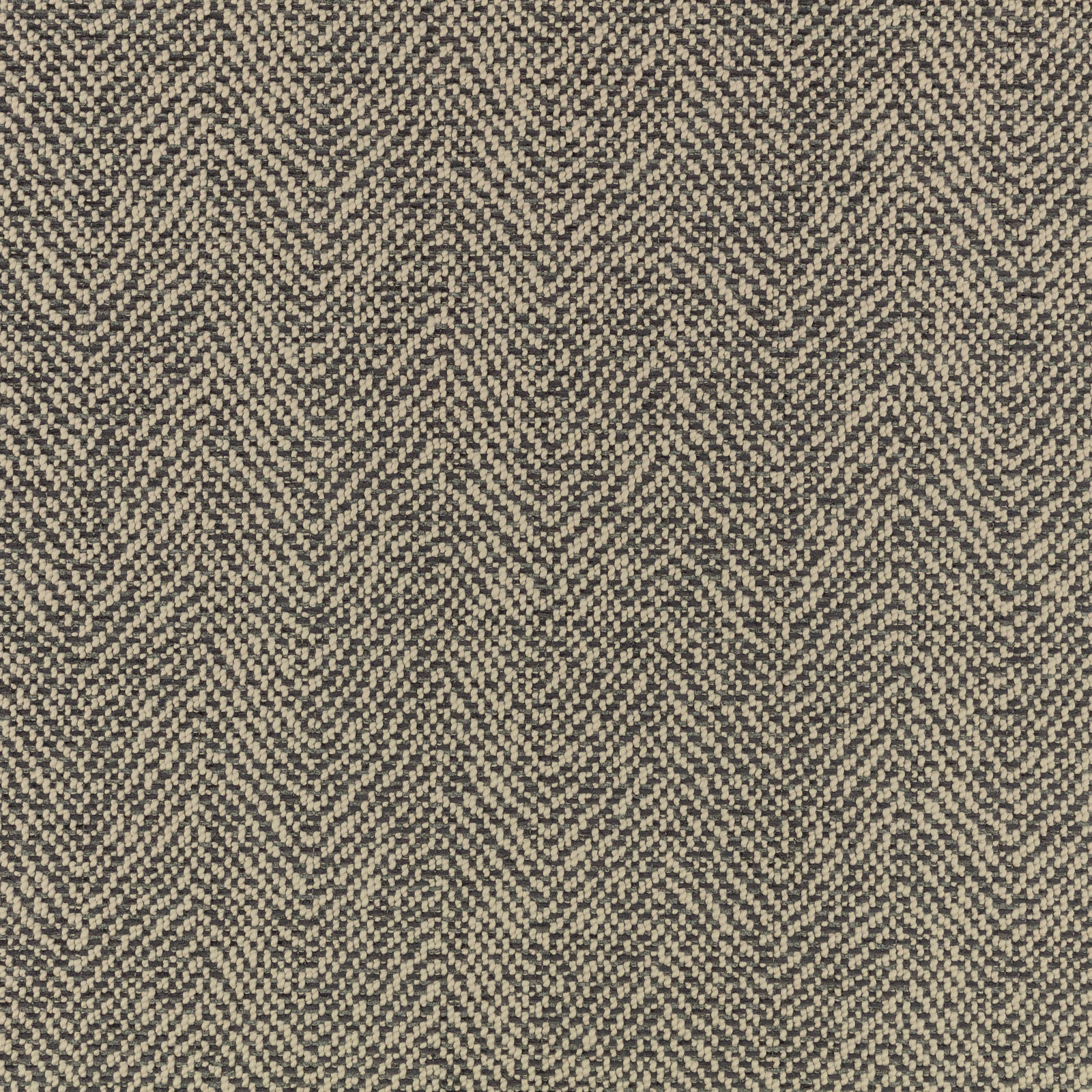 Close-up of Okeyo Onyx showing charcoal and greige flecks in a dense woven texture