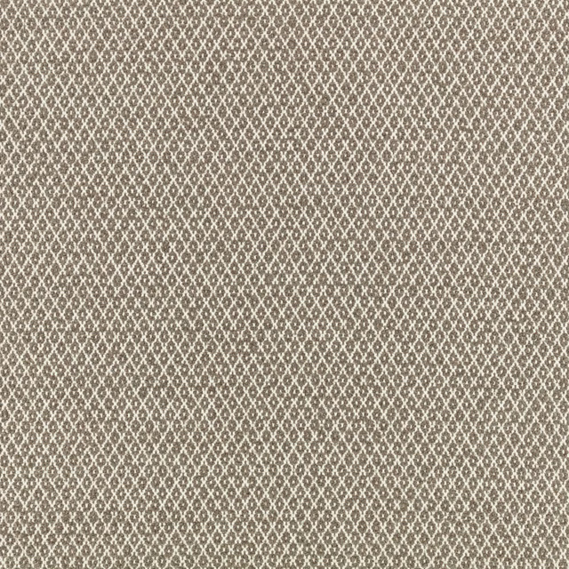 Warm taupe woven fabric with a tiny cream interlocking diamond pattern