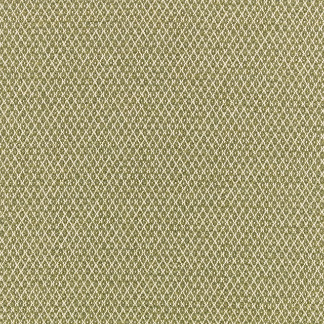 Muted moss-green woven fabric with a fine cream diamond lattice texture