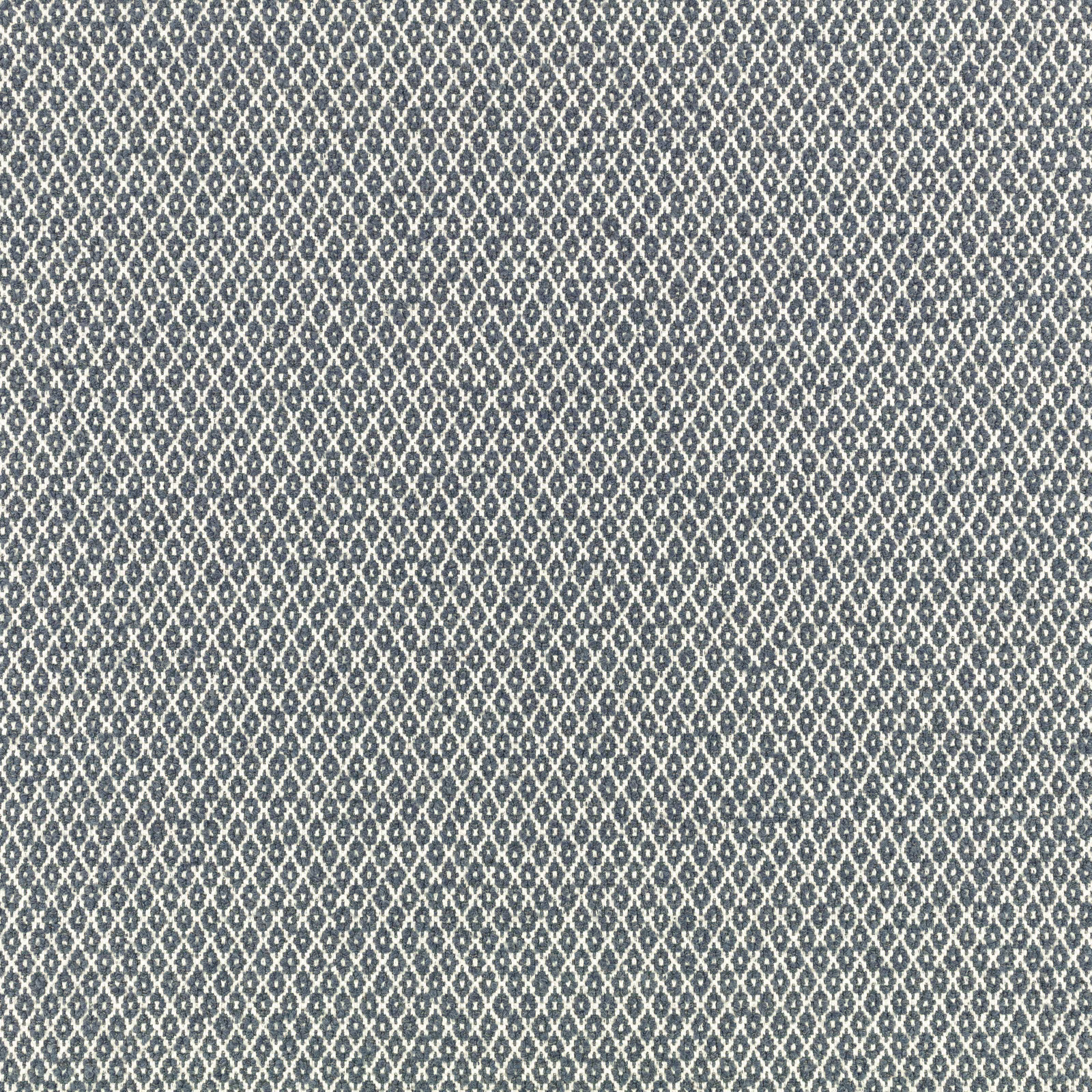 Cool blue-grey woven swatch with a fine repeating diamond lattice
