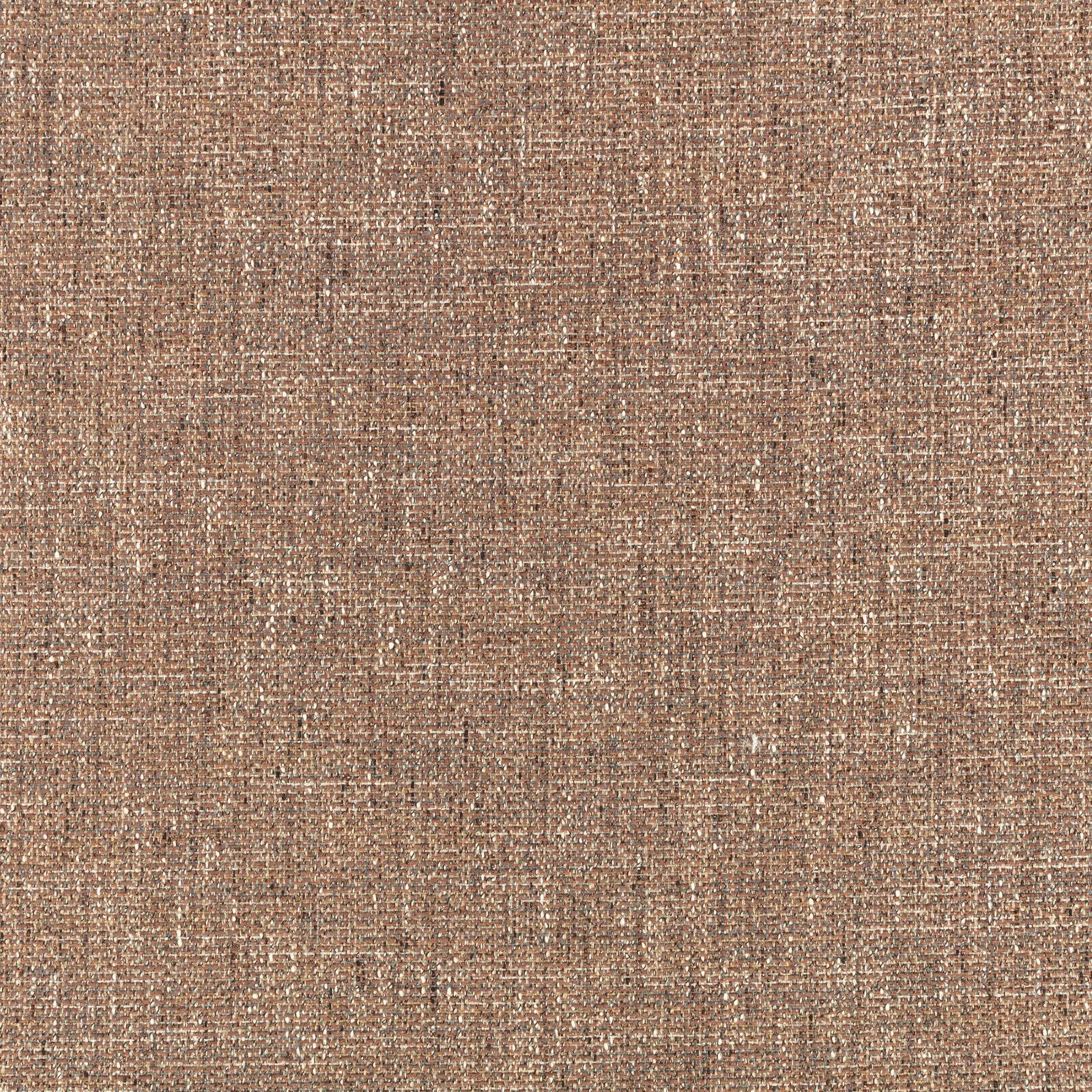 Close-up of warm cinnamon-brown fabric with a compact flecked woven texture