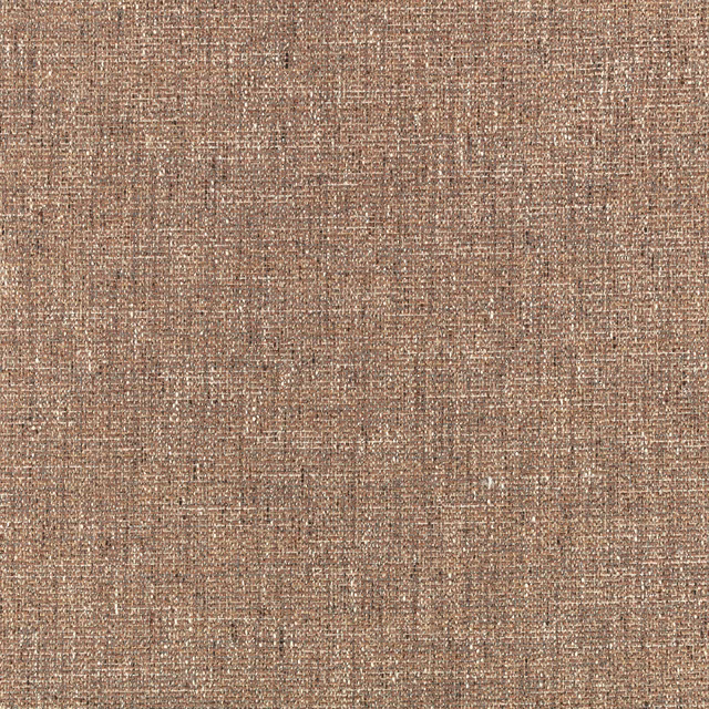 Close-up of warm cinnamon-brown fabric with a compact flecked woven texture