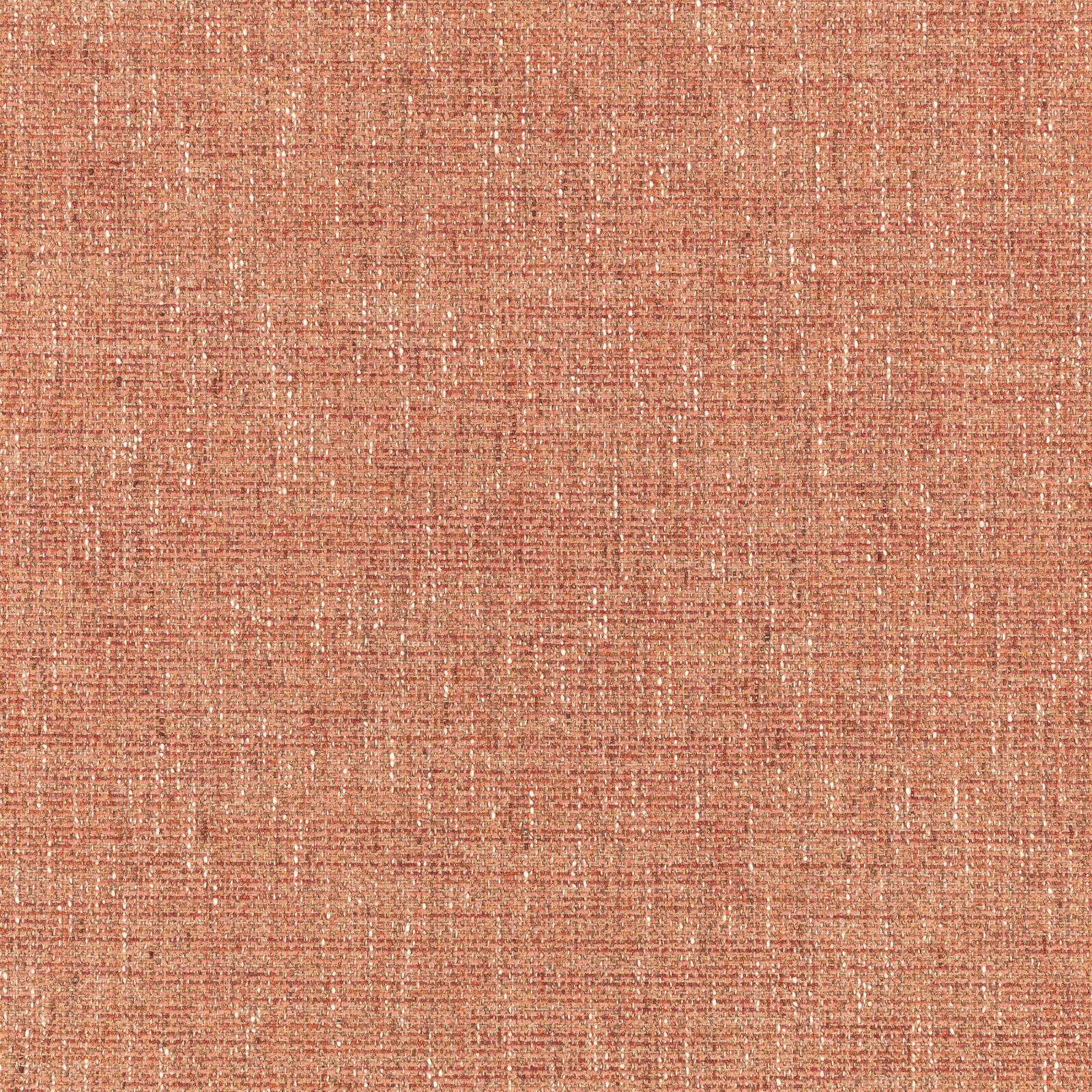 Muted coral terracotta woven fabric with an irregular fine crosshatch texture