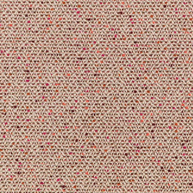 Creamy beige upholstery weave with scattered bayberry red and rust flecks