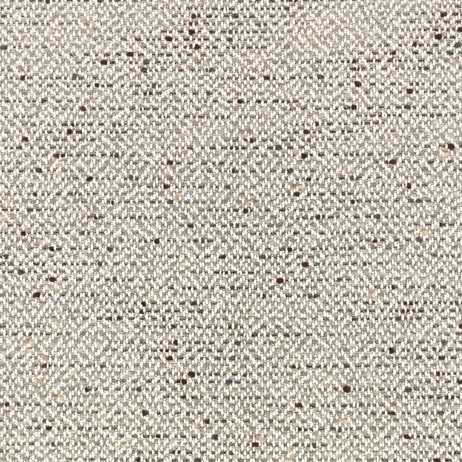 Pale grey woven upholstery texture scattered with small charcoal flecks