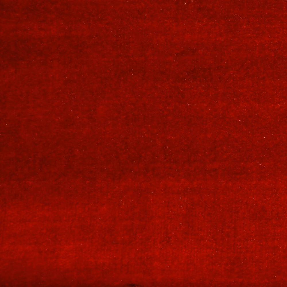 Deep crimson plain fabric swatch with a soft velvety sheen