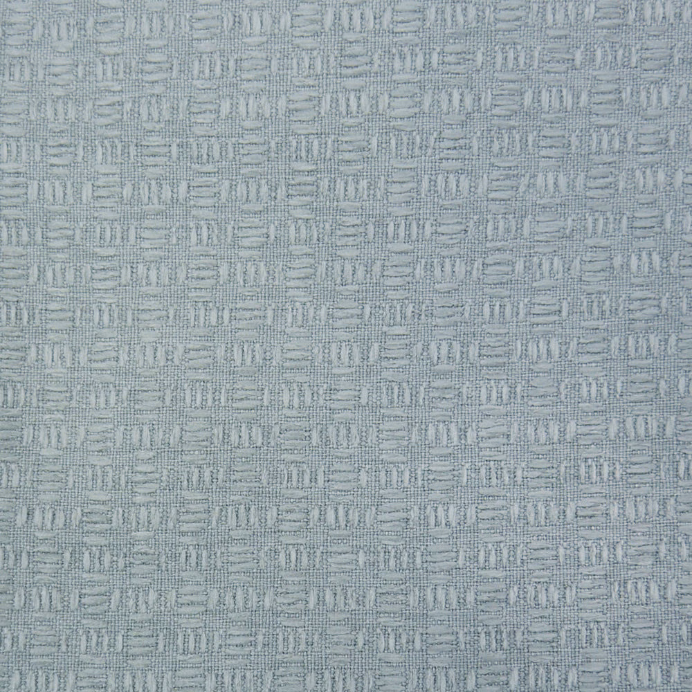 Pale grey woven geometric fabric swatch with subtle textured repeat