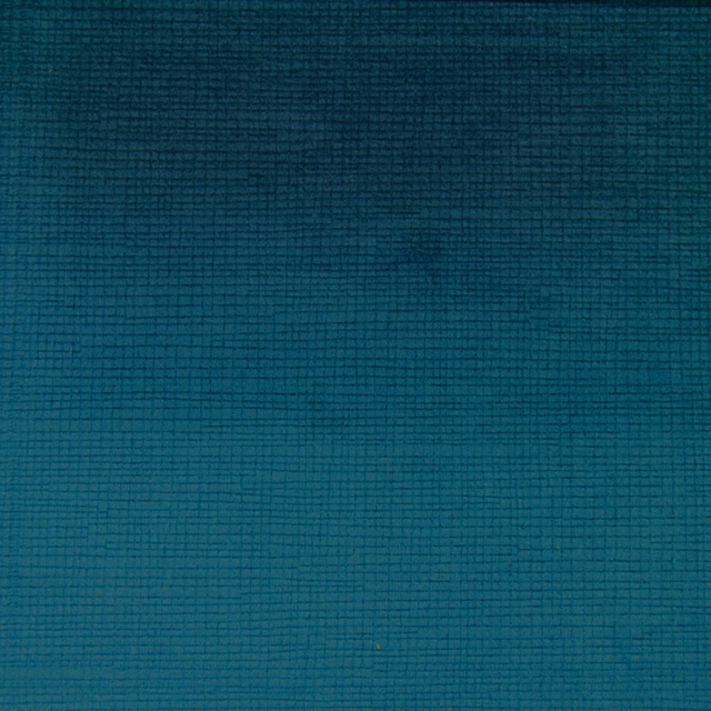 Deep teal-blue woven fabric swatch with a fine grid texture