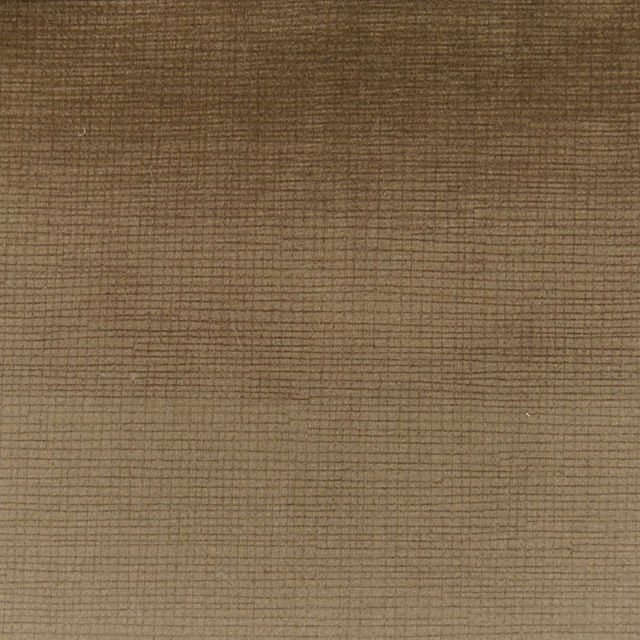 Warm taupe-brown woven fabric with fine linear texture and subtle tonal striations