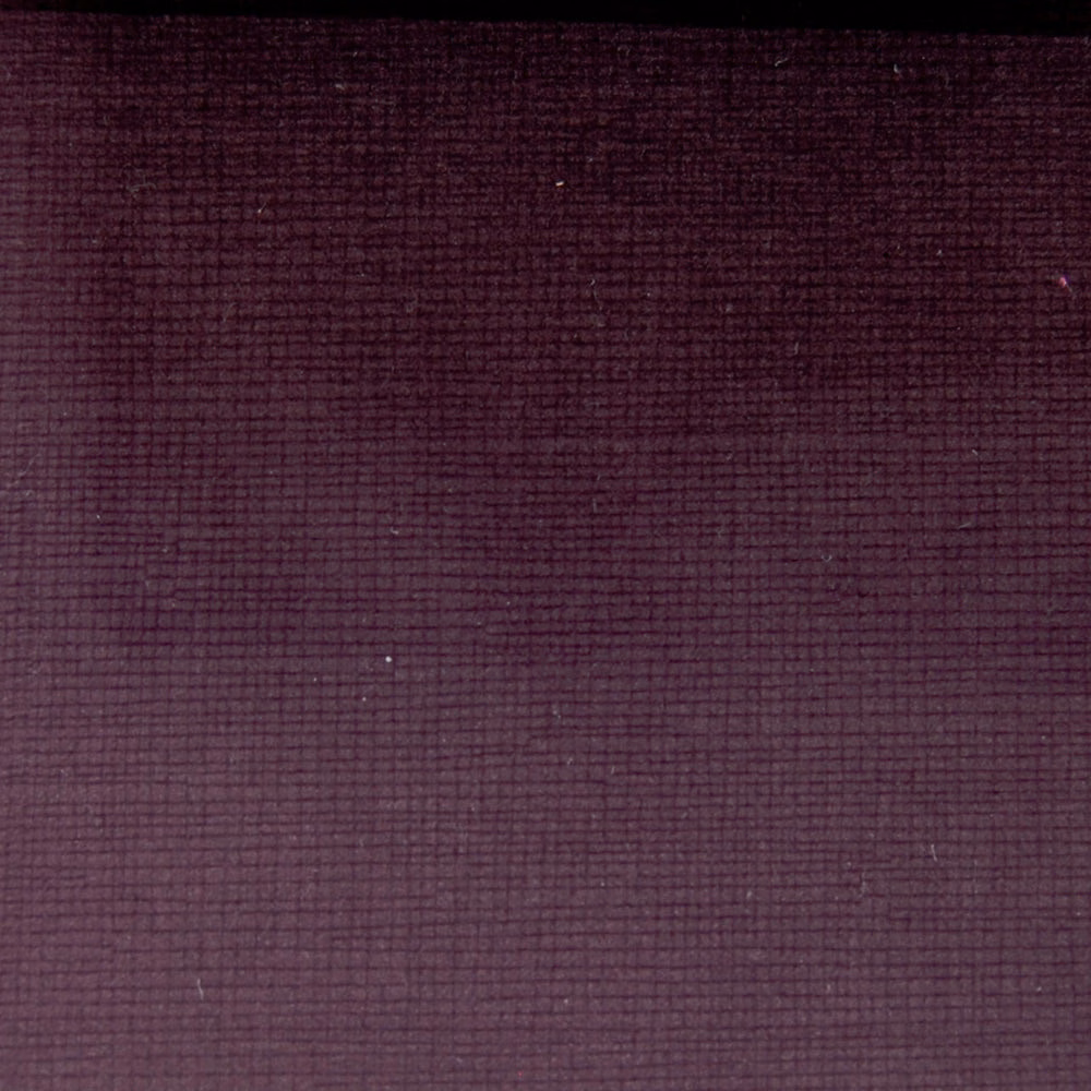 Deep plum purple woven fabric swatch with fine textured surface and subtle shading
