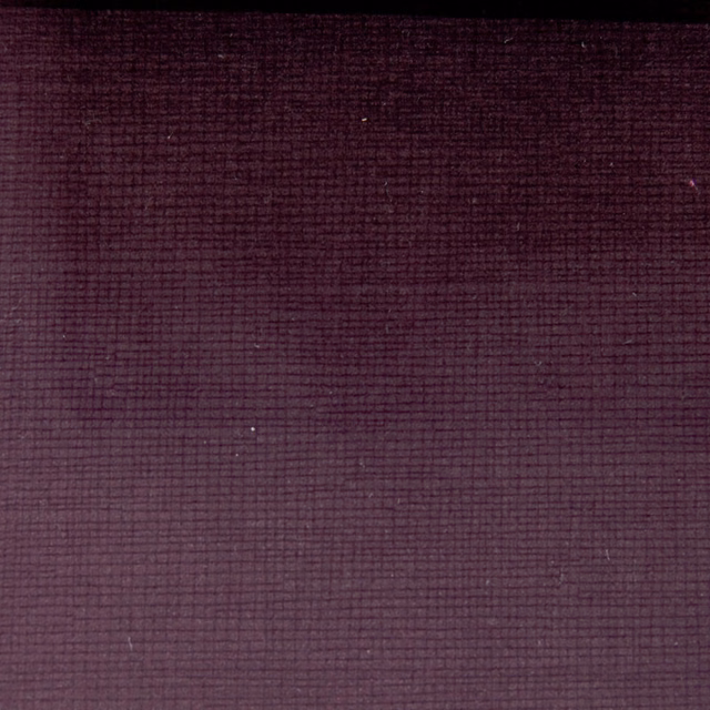 Deep plum purple woven fabric swatch with fine textured surface and subtle shading