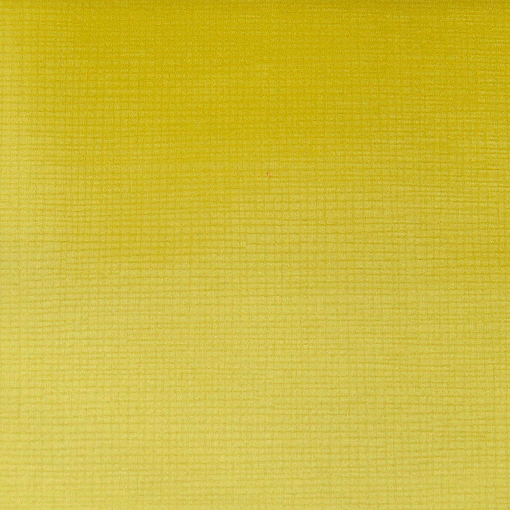 Bright lime-yellow woven fabric swatch with a fine grid texture