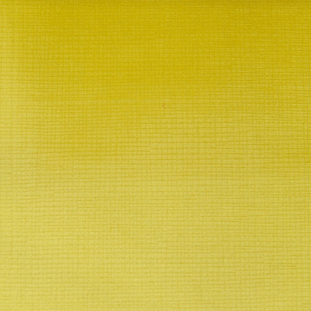 Bright lime-yellow woven fabric swatch with a fine grid texture