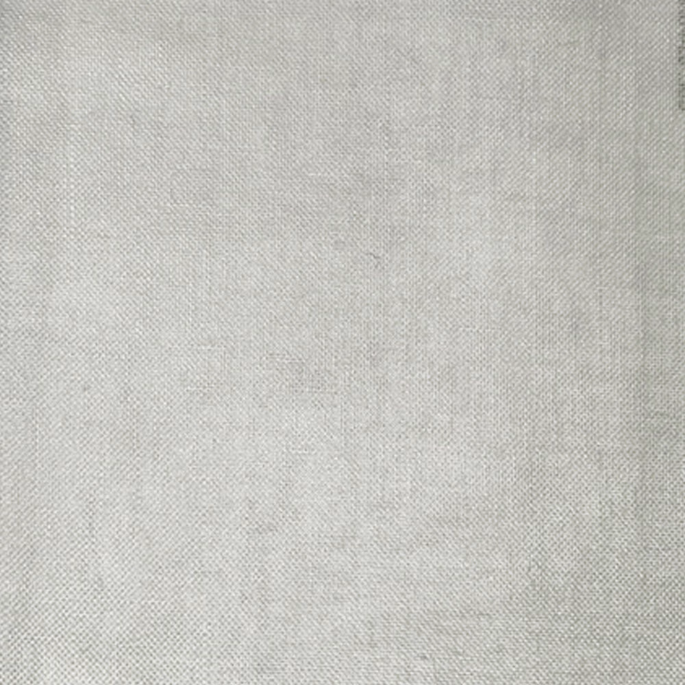 Pale grey linen-look fabric with fine plain weave and soft texture