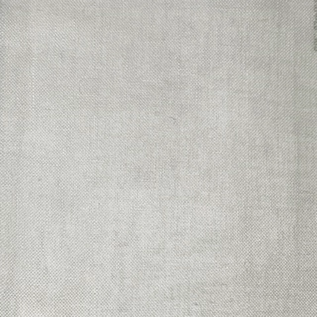 Pale grey linen-look fabric with fine plain weave and soft texture