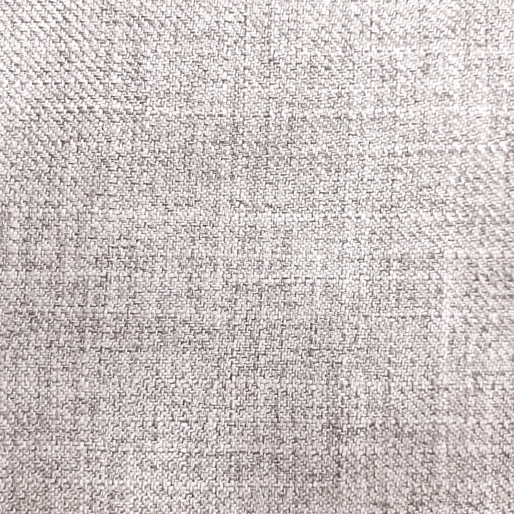 Close-up of a pale grey woven fabric with fine textured weave