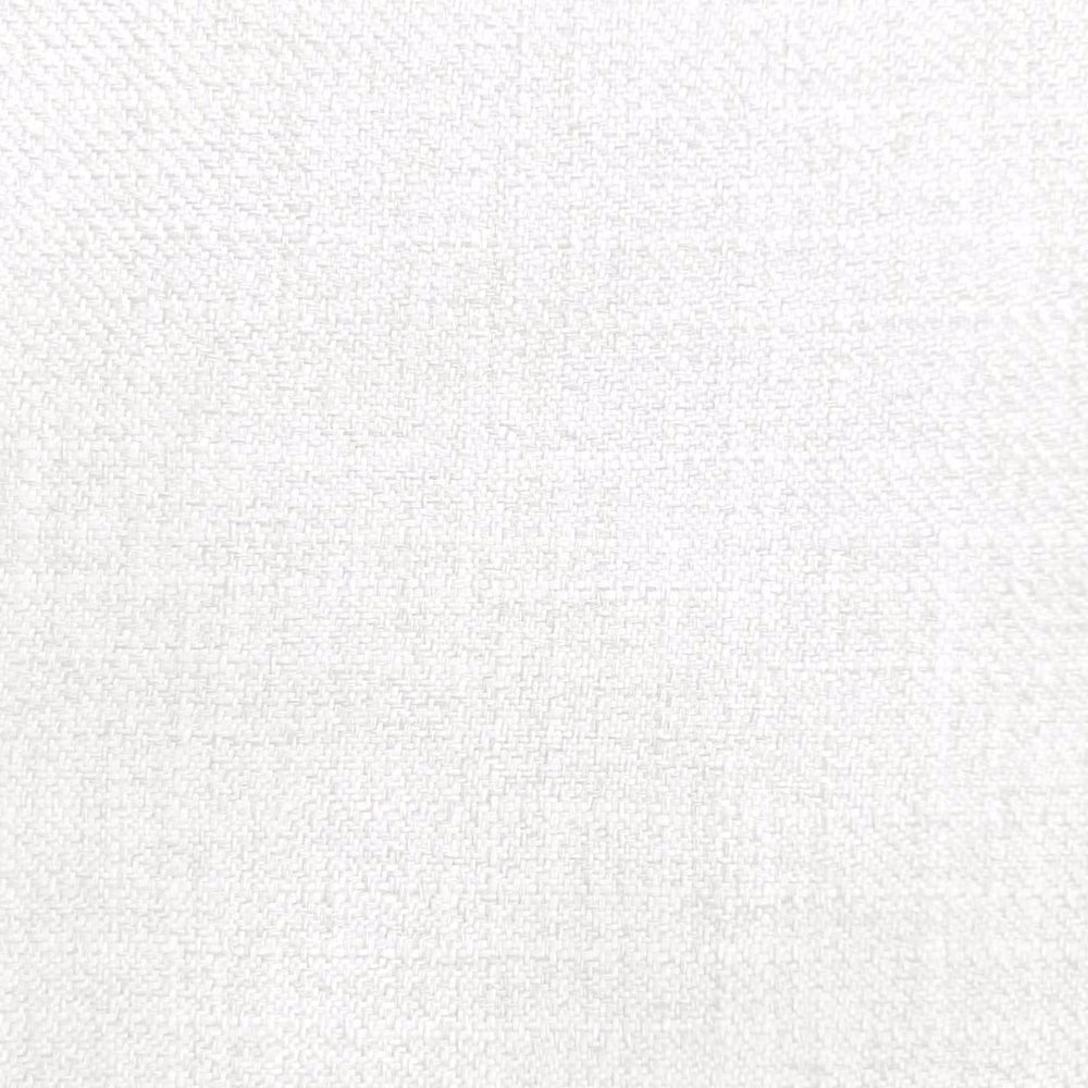 Close-up of soft ivory woven fabric with a fine textured surface