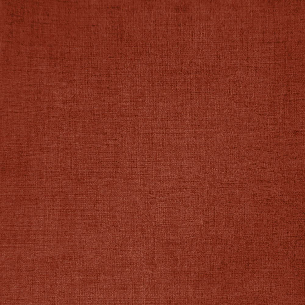 Deep rust-red woven fabric with a subtle textured plain surface
