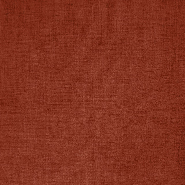 Deep rust-red woven fabric with a subtle textured plain surface