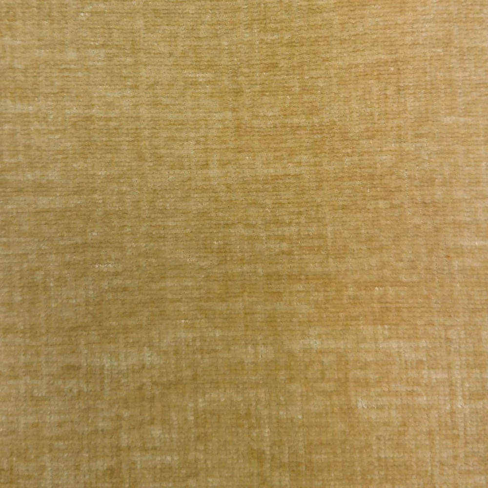 Muted golden yellow woven fabric swatch with soft textured surface