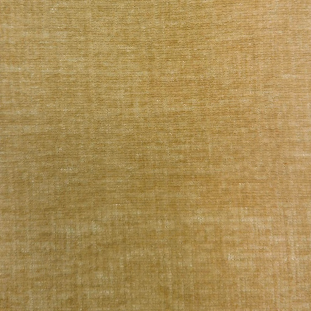 Muted golden yellow woven fabric swatch with soft textured surface