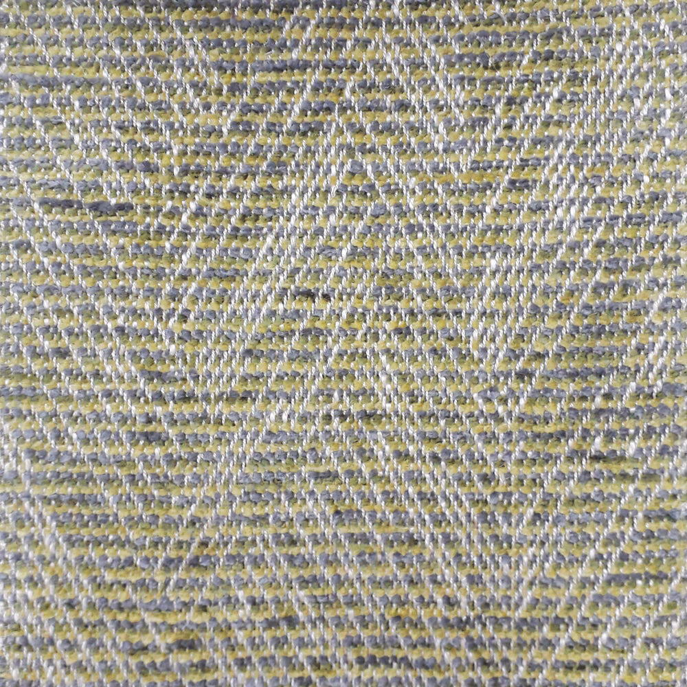 Close-up of a textured moss green woven fabric with grey threads