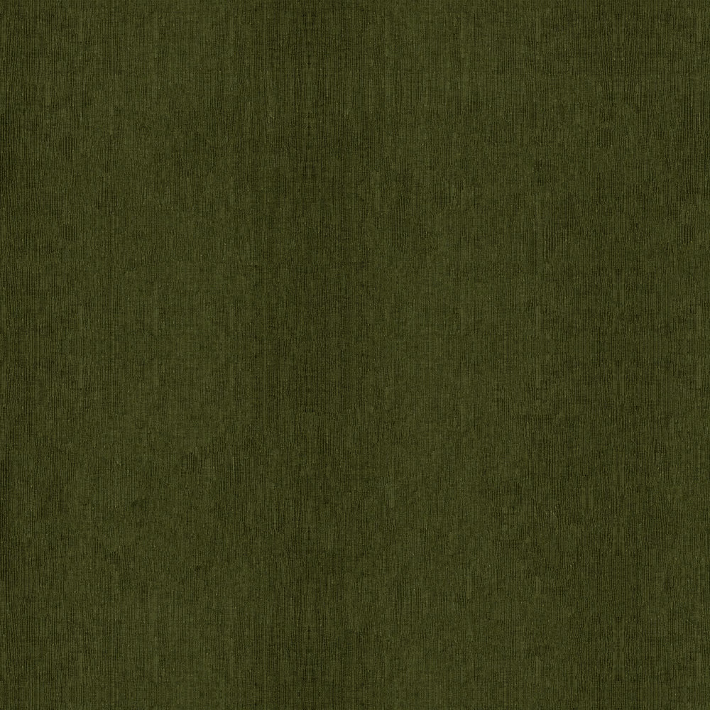 Deep moss green plain fabric with subtle vertical textured striations