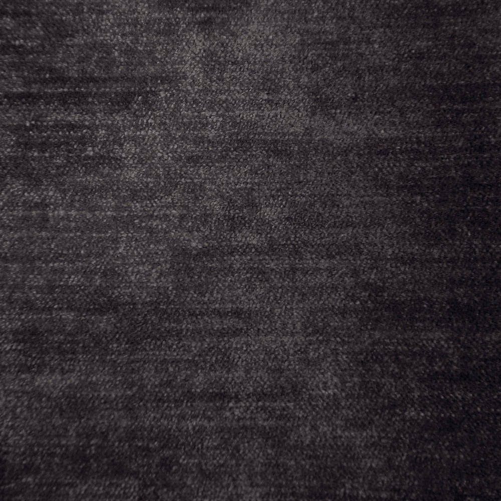 Dark charcoal grey textured fabric swatch with a soft mottled finish