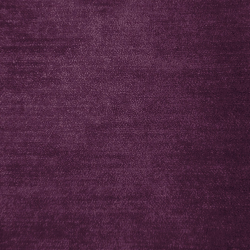 Deep plum-purple plain fabric swatch with a soft, mottled velvet-like texture