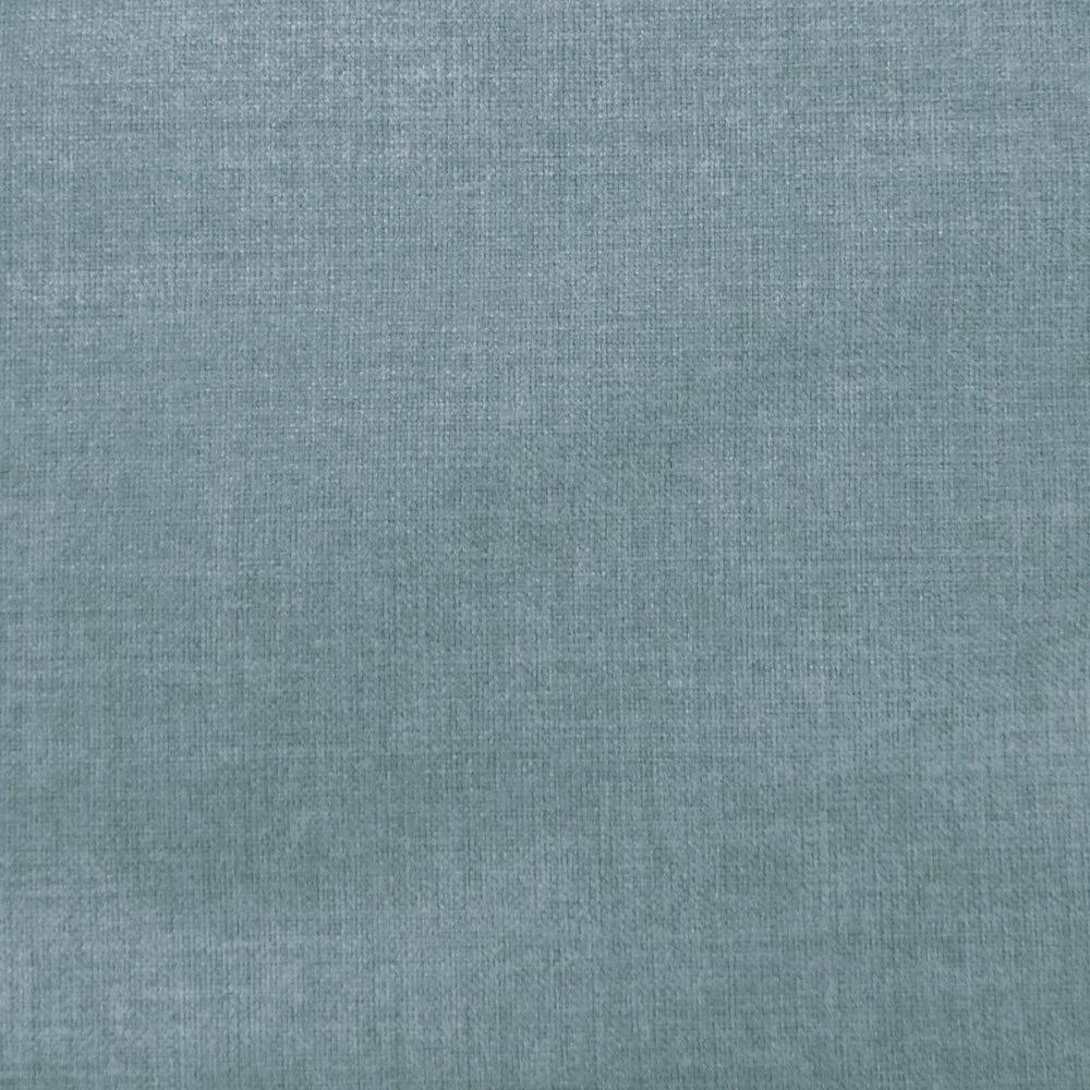 Soft muted blue-green plain woven fabric swatch with fine texture