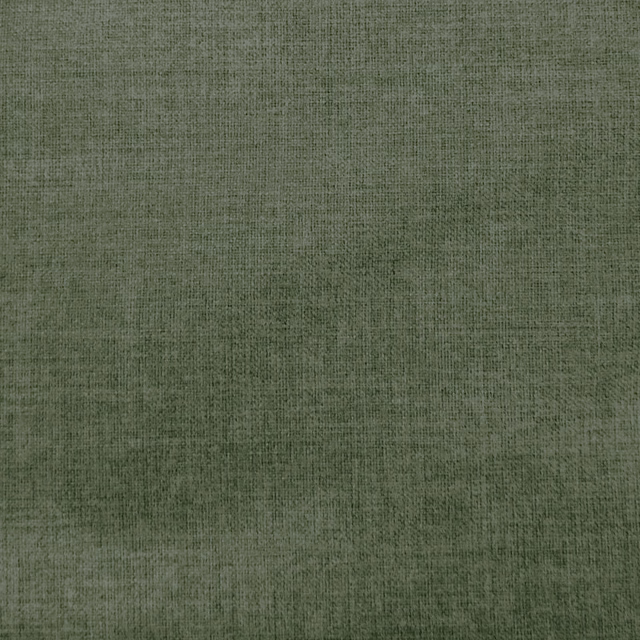 Muted moss green plain woven fabric with subtle textured speckling