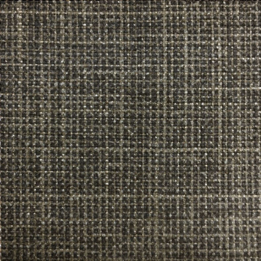 Close-up of charcoal-black textured woven fabric with pale slub highlights