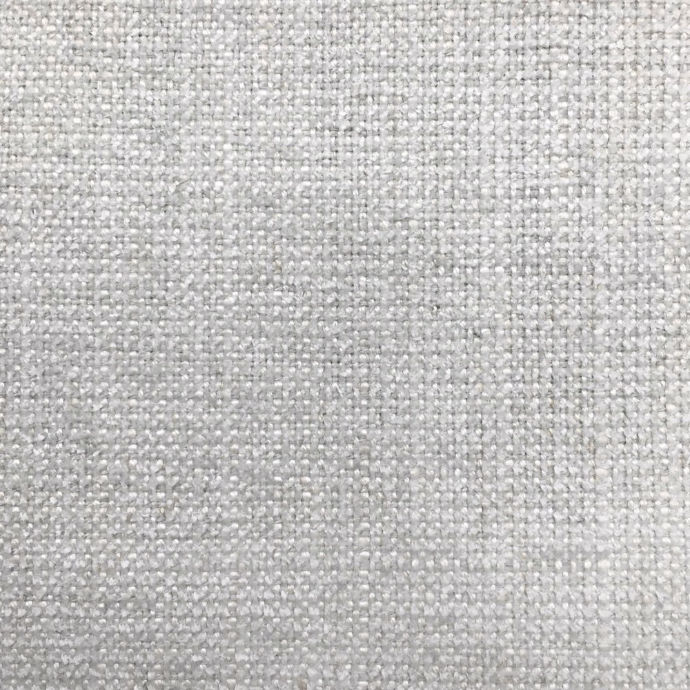 Close-up of a soft pale grey textured woven fabric with a nubby surface