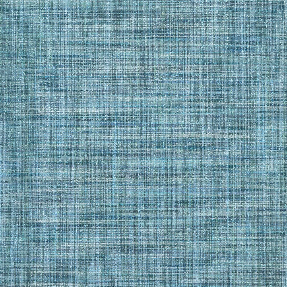 Soft aqua blue linen fabric with a fine crosshatched weave and slub texture