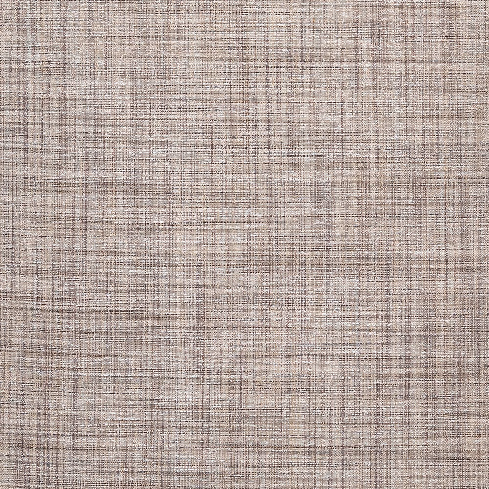 Close-up of a softly woven taupe-brown linen fabric with fine slubs