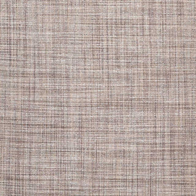 Close-up of a softly woven taupe-brown linen fabric with fine slubs