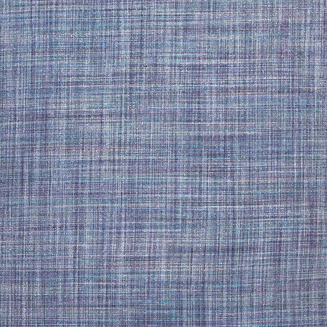 Close-up of a softly mottled lavender-purple linen weave with fine crosshatch texture