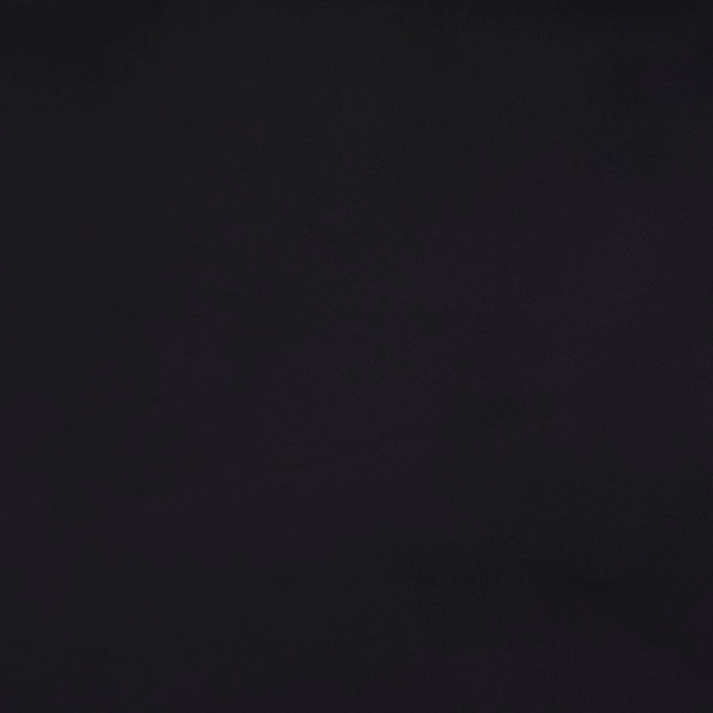 Deep matte black fabric swatch with a smooth, barely textured surface