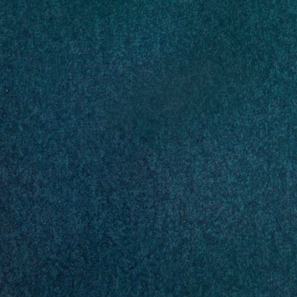 Deep teal-blue plain woven fabric with a softly brushed matte texture