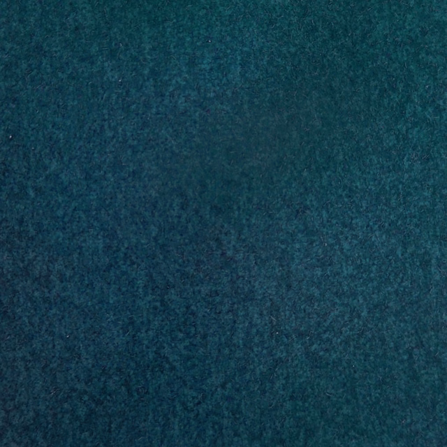Deep teal-blue plain woven fabric with a softly brushed matte texture