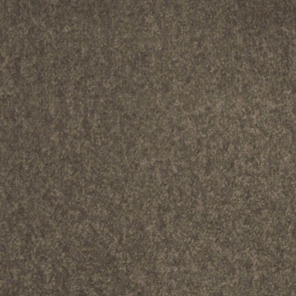 Close-up of a deep mushroom-brown textured fabric swatch with a matte, mottled surface.